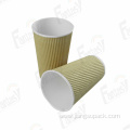 7oz Ripple Wall Cup Printed Disposable Coffee Cup